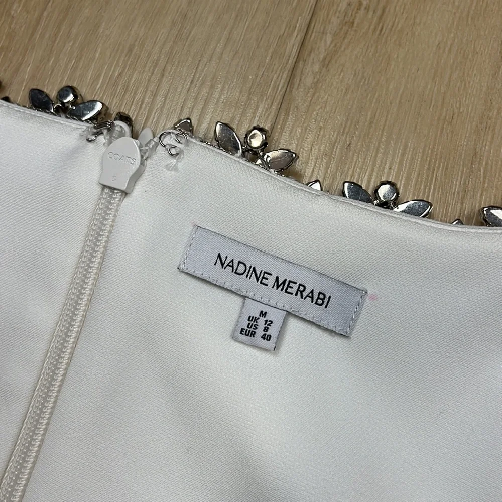 NADINE MERABI KIMBERLY WHITE DRESS, SIZE 8 US 1628_7